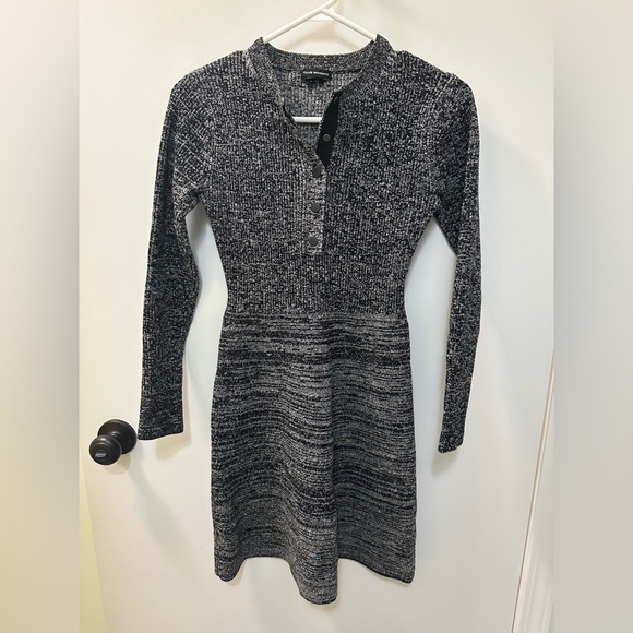 Club Monaco Black Marled Wool Dress XS - Picture 2 of 5